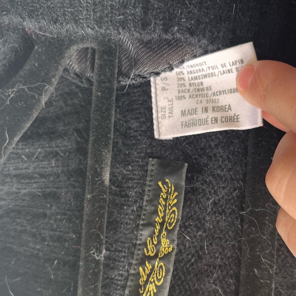 Vintage 80s Mohair Embellished Black Knit Cardigan S - Picture 9 of 12